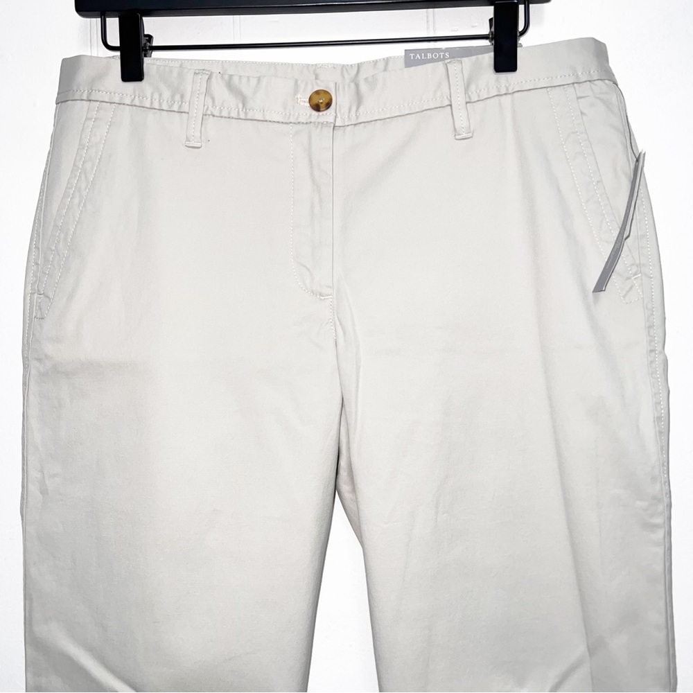 Talbots Gray Taupe Classic Girlfriend Chino Pants - Picture 5 of 12